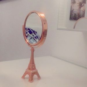 rose gold paris mirror from claire’s!!